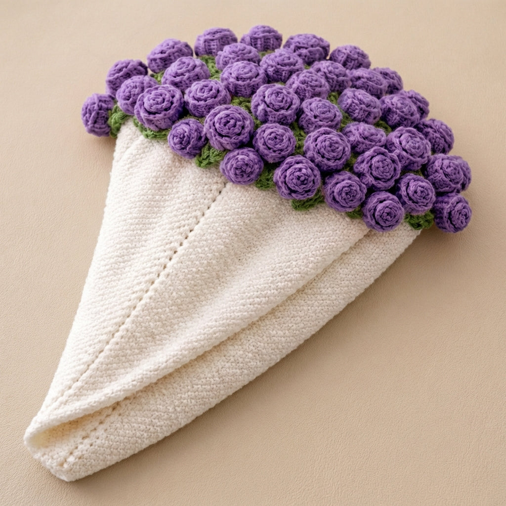 RůžeLásky™ – Ručně háčkovaná kytice