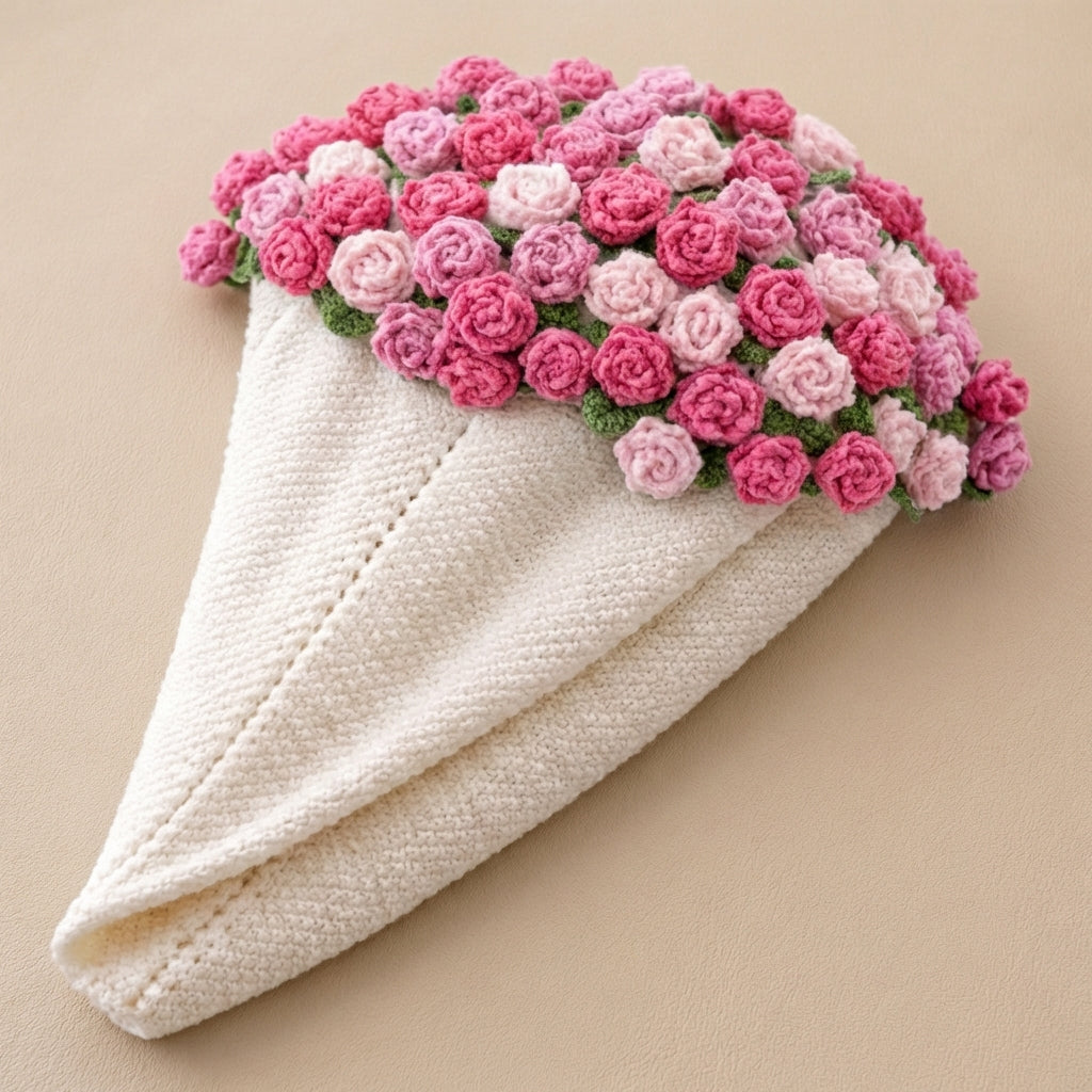 RůžeLásky™ – Ručně háčkovaná kytice